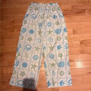 SHEIN Starfish and Seashell Pajama Pants